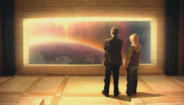닥터후 시즌1 2화 지구 종말 직전 태양 팽창
            구경하는 닥터와 로즈