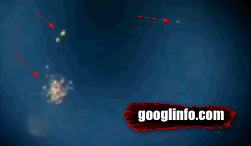 UFO 공중폭발, 마치 격추 당한 듯한 모습