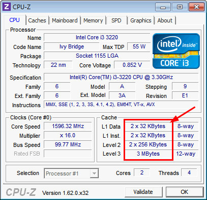 CPU-Z 통해 본 나의 CPU 정보